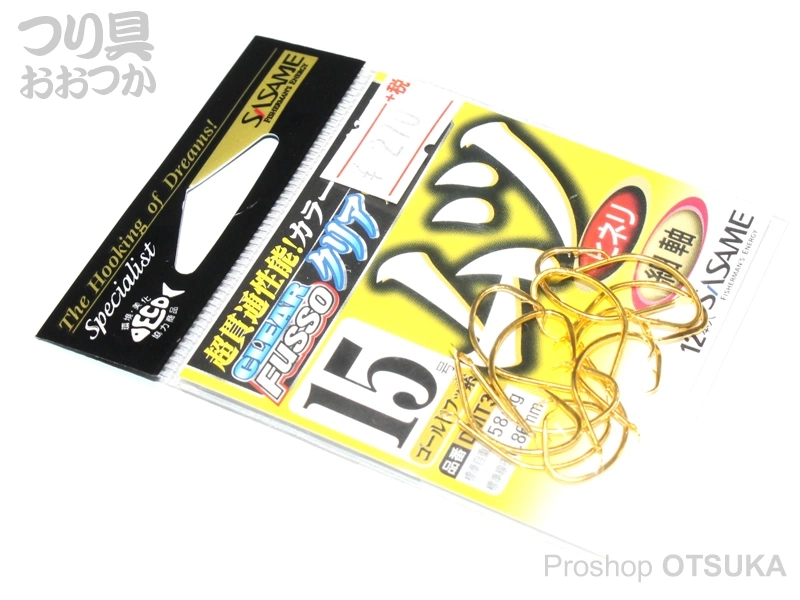 ささめ針 ムツ鈎 フッ素コート DMT-33 15号 ヒネリ | プロショップオオツカ