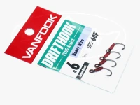vanfook drift hook - Drift Hook Plug Assist Heavy Wire DRS-60F # Fluorocarbon Black Size 6 (Thick Shaft) Micro Barb