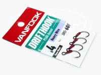 vanfook drift hook - Drift Hook Plug Assist Heavy Wire DRS-60F # Fluorocarbon Black Size 4 (Thick Shaft) Micro Barb
