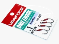 vanfook drift hook - Drift Hook Plug Assist Heavy Wire DRS-60F # Fluorocarbon Black Size 1 (Thick Shaft) Micro Barb