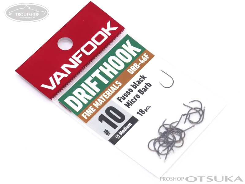 ヴァンフック ドリフトフック ドリフトフック ファインマテリアルズ DRB-46F #10(中軸) #フッ素ブラック