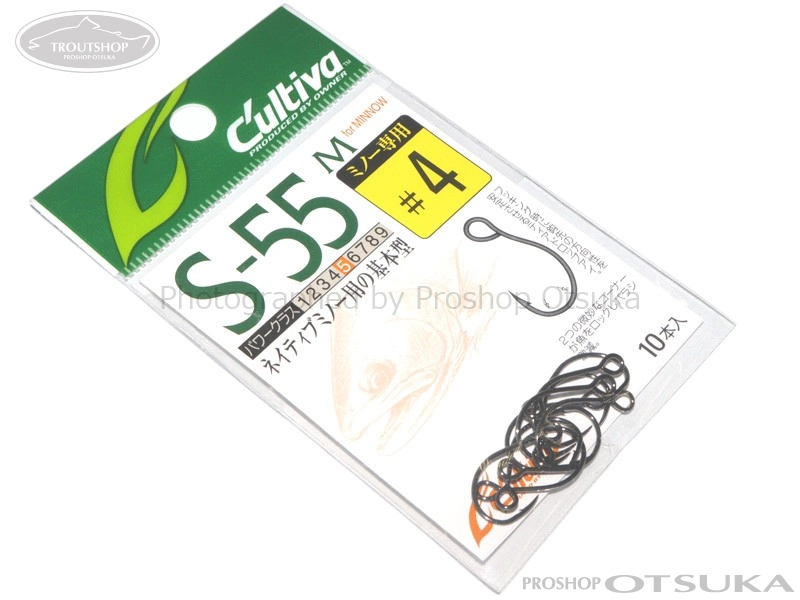 カルティバ シングルフック カルティバ S-55M サイズ #4 