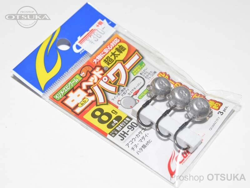 オーナー 虫ヘッドパワー JH-90 8g #4 超太軸 錘換算 2号