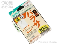 オーナー バラサ - 上鈎  4号 ハリス0.4号10cmチチワ付