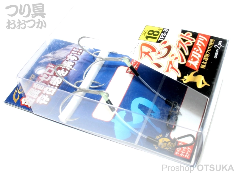 オーナー 忍アシスト太刀シワリ TFS-3 18号 極太透明フロロ使用 