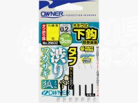 オーナー タフ渋りワカサギ狐 - No.26632 チチワ式下針 タフ渋り狐0.5号 ハリス0.2号 ハリス長3cm