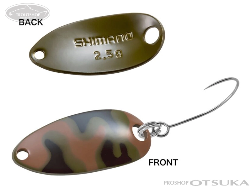 シマノ カーディフエリアスプーン カーディフエリアスプーン ロールスイマー 2.5g 2.5g カモエディション #002 オリーブブラカモ