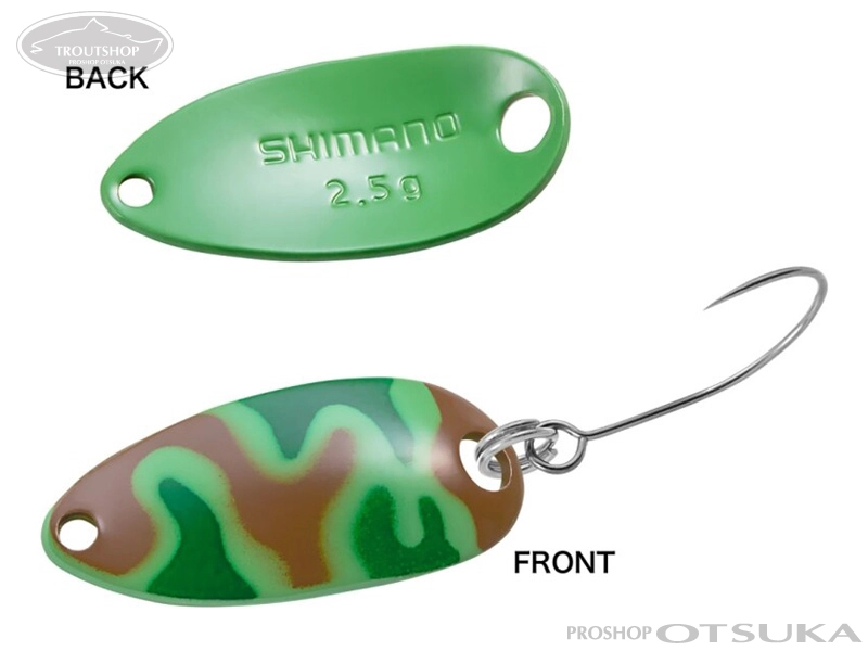 シマノ カーディフエリアスプーン カーディフエリアスプーン ロールスイマー 2.5g 2.5g カモエディション #003 グリーンブラカモ