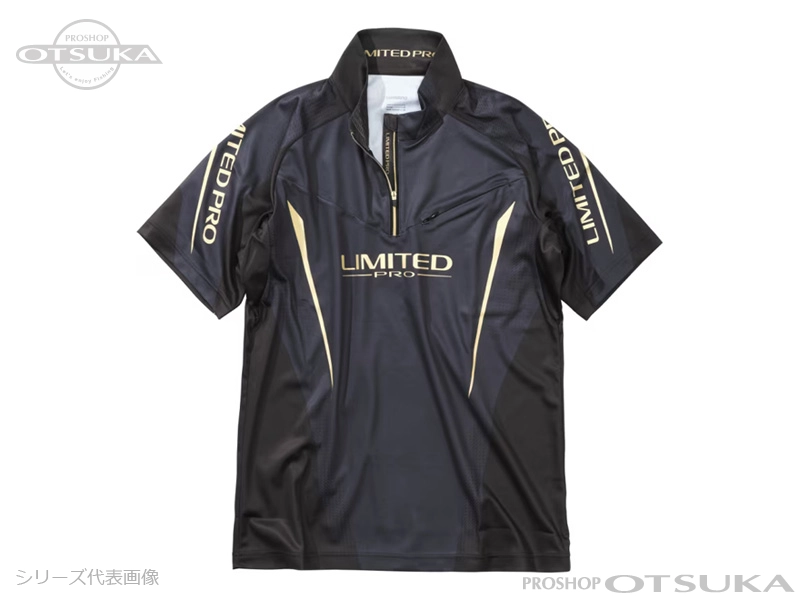シマノ リミテッド プロ ハーフジップシャツ ショートスリーブ XL ブラック シマノ リミテッドプロ ハーフジップシャツショートスリーブ（ウエア