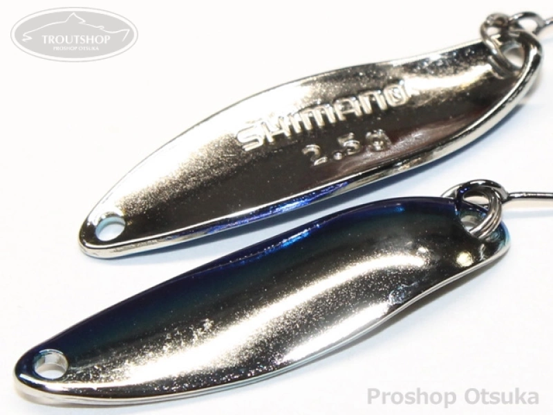 シマノ カーディフエリアスプーン カーディフスプーン スリムスイマー2.5g 2.5g #67T ブルーシルバー