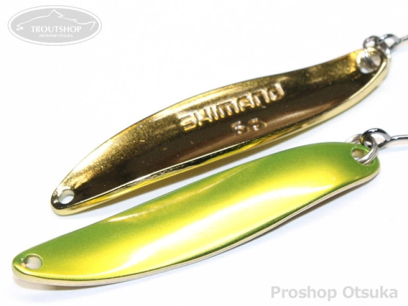 シマノ カーディフエリアスプーン カーディフスプーン スリムスイマー5.0g 5.0g #64T ライムゴールド