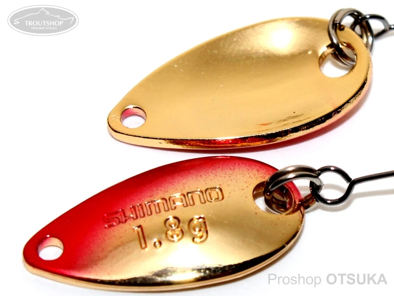 シマノ カーディフエリアスプーン カーディフエリアスプーン ロールスイマー 1.8g 1.8g プレミアムメッキ #71T レッドゴールド