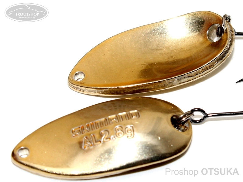 シマノ カーディフエリアスプーン カーディフエリアスプーン アルミロール2.8g 2.8g #69T ゴールド