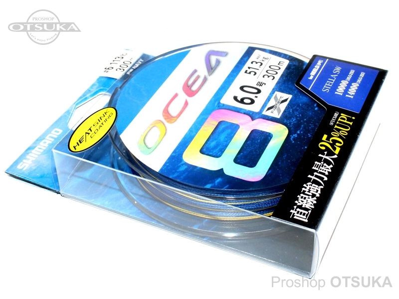 SW 113lb 300m 6.0号 8 OCEA SHIMANO NAVY Line Braid 8 Blue Navy 300m lb/51.3kg #6-113 PE 8 Ocea Shimano 釣り仕掛け・仕掛け用品