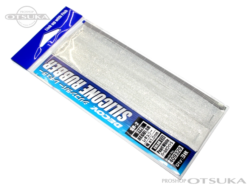 デコイ シリコンラバー SR-2 レギュラー 幅 約1.0mm #02 パールホワイトS