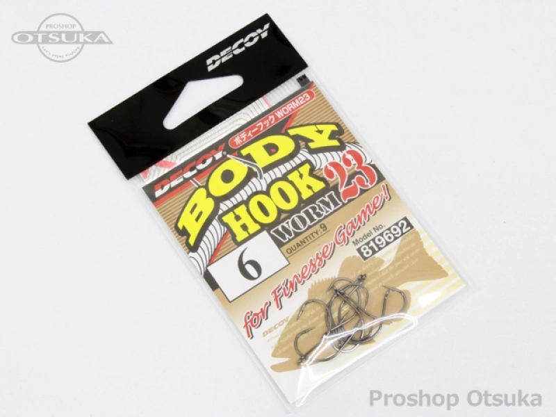 デコイ ワームフック ワーム23 ボディーフック #6 