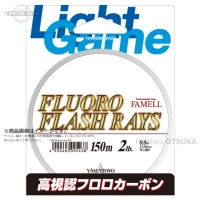 山豊テグス ファメル フロロフラッシュレイズ -  #蛍光イエロー 2lb 0.6号