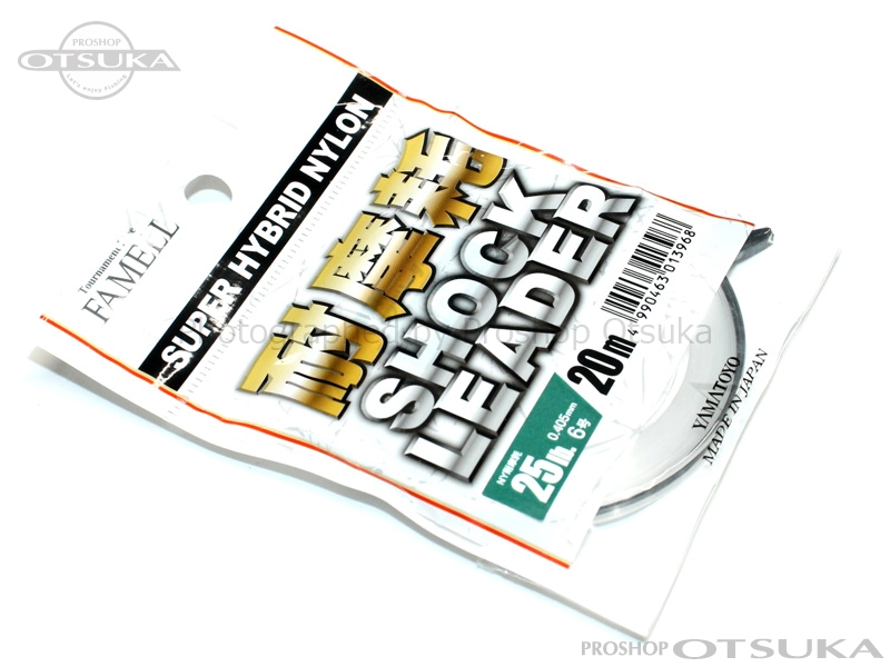 山豊テグス ナイロンショックリーダー 耐摩耗ショックリーダー 25lb 6号 0.405mm # クリアー