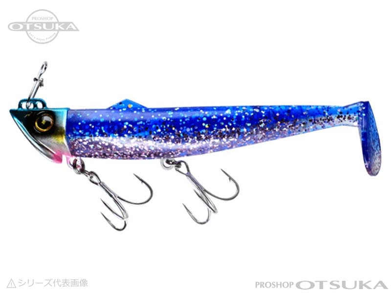 ハヤブサ ジャックアイ フリフリシャッド FS443 30g　ワーム4インチ #2　ブルピン