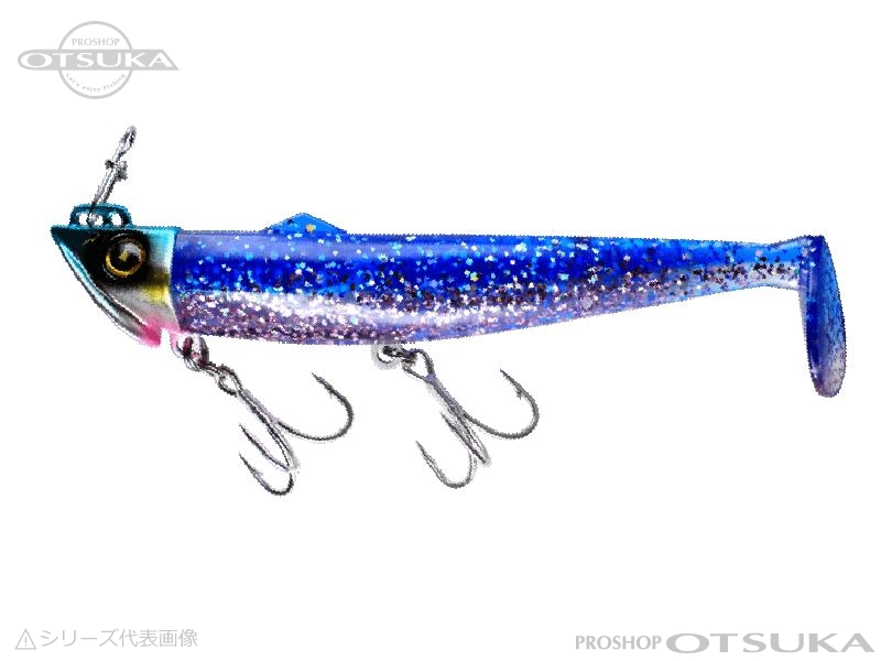 ハヤブサ ジャックアイ フリフリシャッド FS443 40g　ワーム4インチ #2 ブルピン