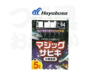ハヤブサ マジックサビキ - HS620 #クリアケイムラフック&amp;ケイムラファイバー 鈎4号 ハリス0.6号 幹0.8号　全長94cm