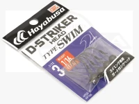 ハヤブサ バス D-ストライカー ヘッド  タイプ スイム - 1.8g フックサイズ#3