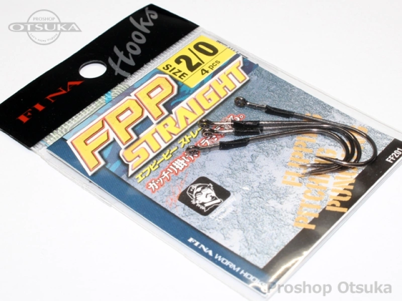 ハヤブサ バス ワームフック FPPストレート サイズ2/0 