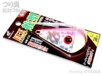 ハヤブサ 目玉集魚シンカー -  舵型 #5 ピンクグロー 50号