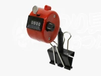 タカ産業 クリップ式カウンター - WK-0007<span class="badge bg-danger">メール便不可</span> # レッド 最大9999までカウント可能