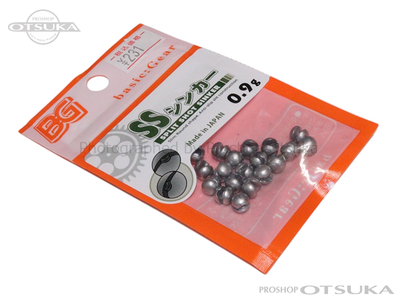 谷山商事 ベーシックギア スプリットショットシンカー 0.9g 