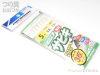 浜田商会 爆釣サビキ - ASA015 #ハゲ皮 5号ハリス0.8号幹1.5号