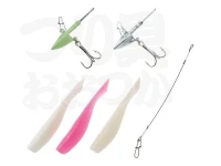 浜田商会 サイコイナズマワインドセット - CLA026 #パールホワイト/ピンク/グロー 1/2oz ヘッド2個 ワーム3個
