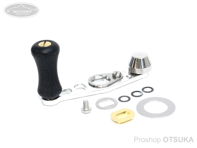 NSクラフト シングルパーソナル SP-30AS 丸ノブ スリムR黒 30mm  ベイトリール ABU・ダイワ・イスズ  #SV(シルバー)