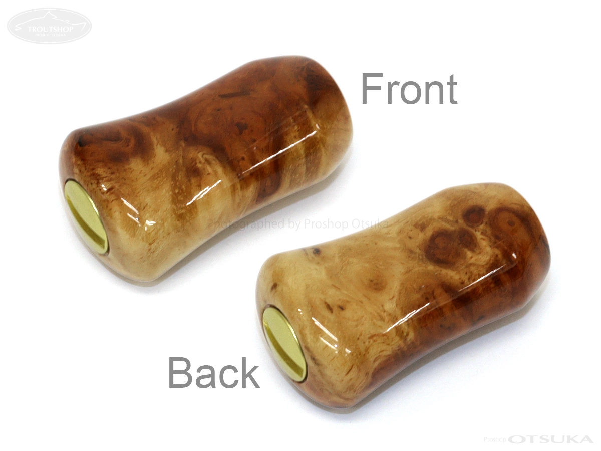 わたらせ樹脂工房 花梨瘤紅白(丸型真円-シマノ用)2個