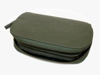 Wise custom leather wallet -  XL Size Olive 19.5X12.5cm