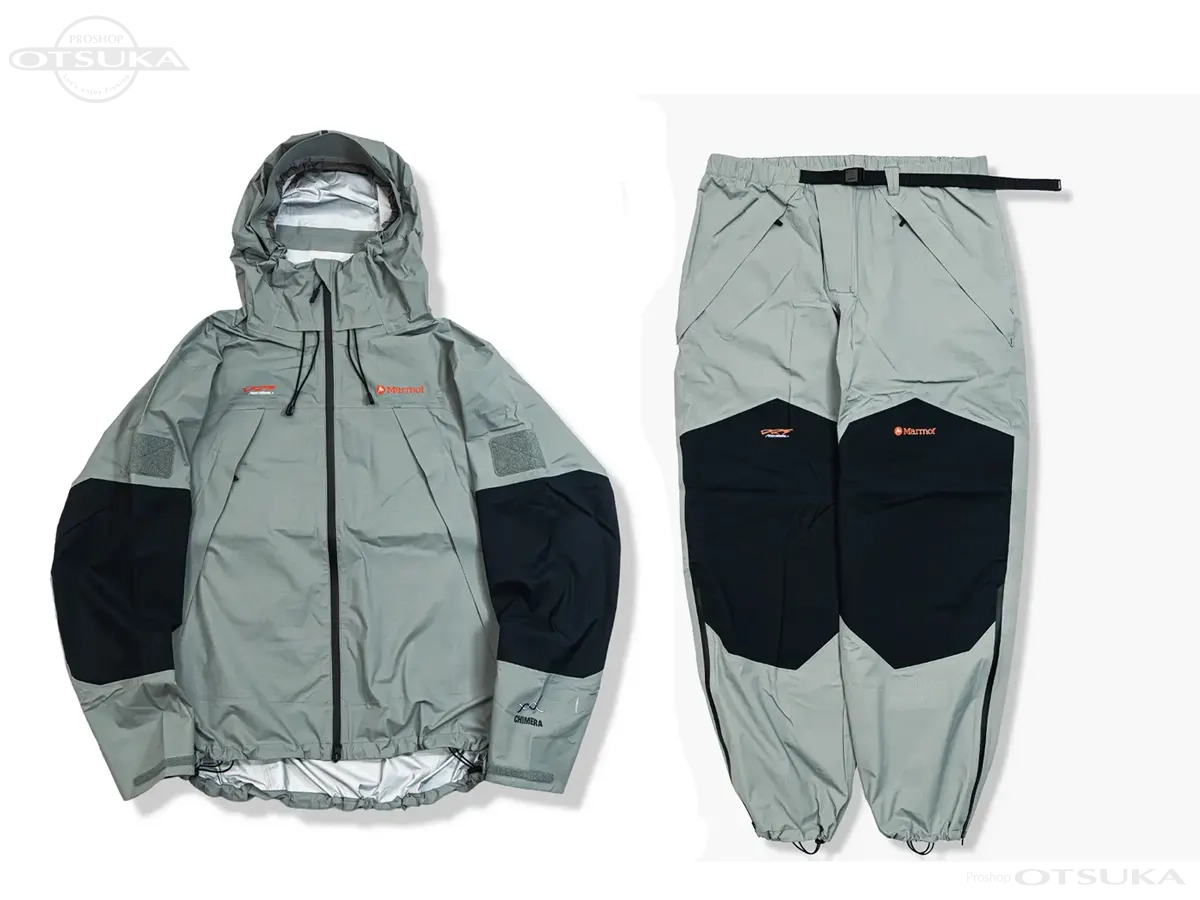 DRTディビジョンレーベルタックル マーモット×DRT キメラ レインスーツ