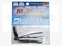 Royal Blue M-Shaker Small Rubber Jig -  1.1g Size 030 Black (Silver) 1.1g FECO certified