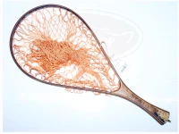 ワイズカスタム ランディングネット - WISE 50cm スタンダード #グリップ材:花梨 全長50cm 内径33.5cm 全幅22.5cm