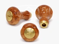 プレトリー バルーンノブ -  花梨瘤  #ゴールド 最大径部:約31mm　最小クビレ部:約13mm