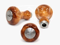 プレトリー バルーンノブ -  花梨瘤  #ガンメタ 最大径部:約31mm　最小クビレ部:約13mm