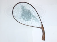 ワイズカスタム ランディングネット - WISE 60cm カーブ スタンダード #グリップ材:チーク 全長60cm 内径45.5cm 全幅30cm