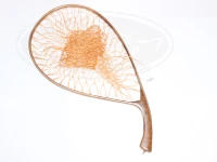ワイズカスタム ランディングネット - WISE 60cm カーブ スタンダード #グリップ材:チーク 全長60cm 内径45cm 全幅30cm