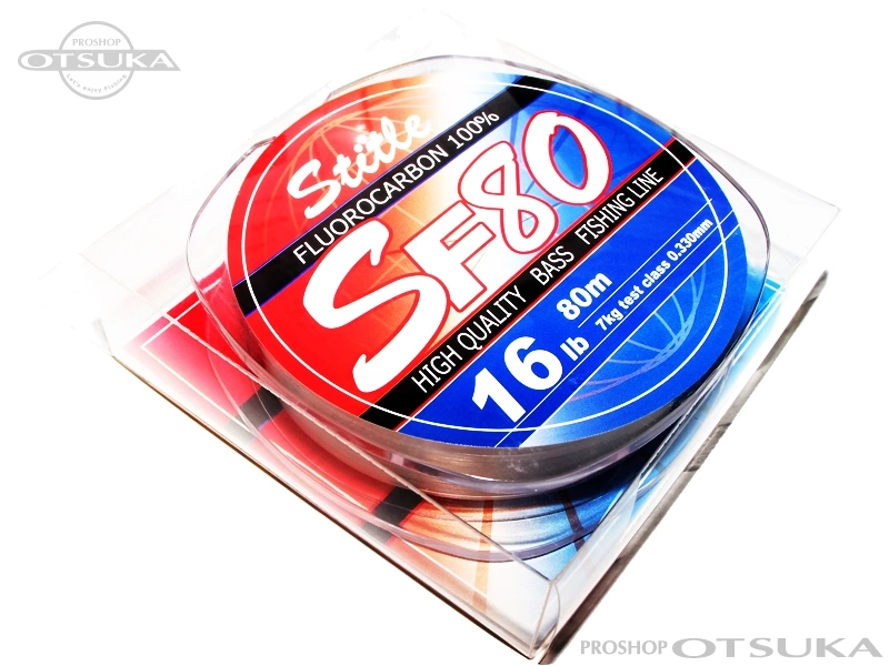 S-TITLE SF80 フロロカーボンライン 80m 8lb～16lbバス釣り エスタイトル SF80 フロロカーボンライン 16lb 80m クリアー の通販